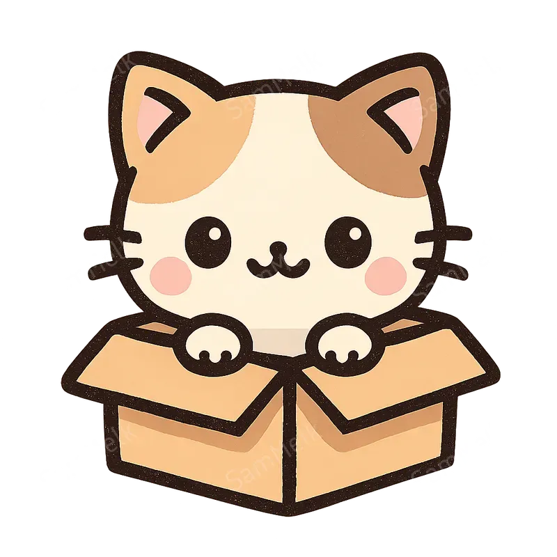 Kawaii Papercraft Sticker Illustrations