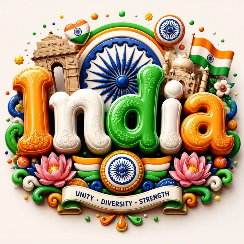 Global Pride 3D Country Lettering