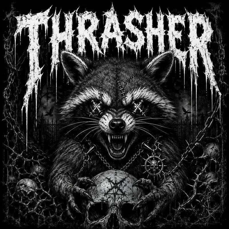 Dark Gothic Animal Horror Tshirt Art