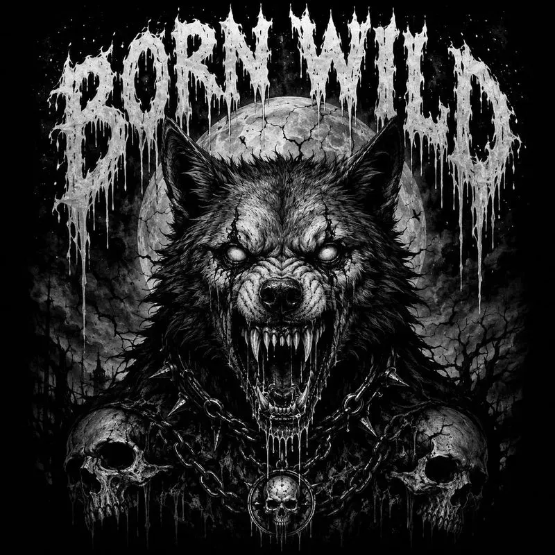 Dark Gothic Animal Horror Tshirt Art