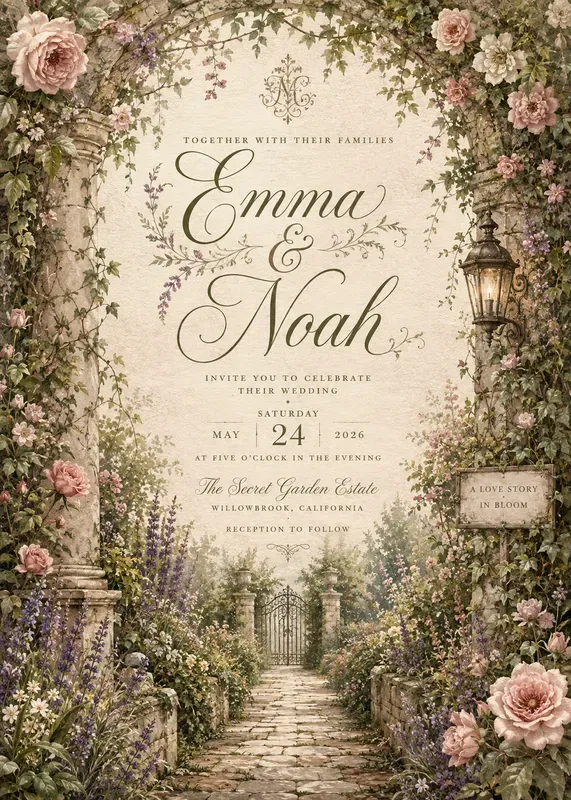 Garden Wedding Invitations
