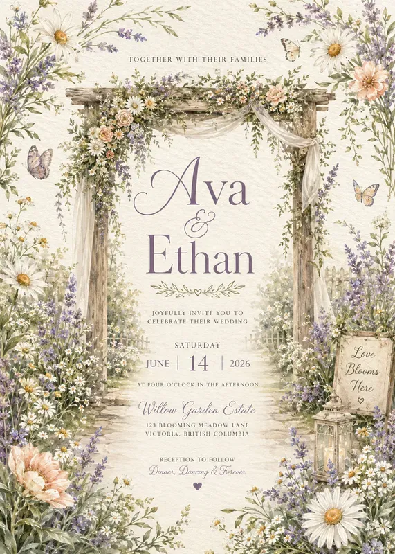 Garden Wedding Invitations