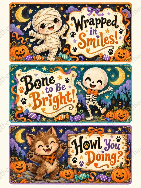 Halloween Lunch Box Cards Mini Notes