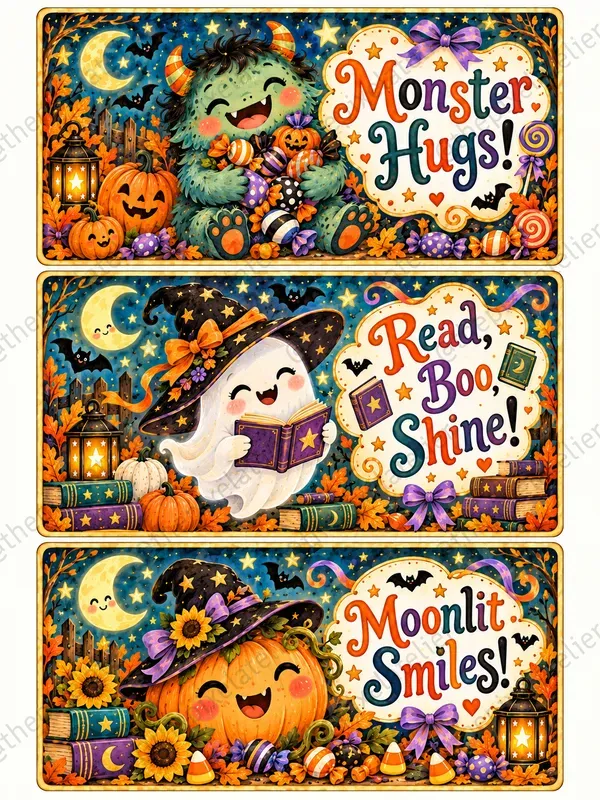 Halloween Lunch Box Cards Mini Notes