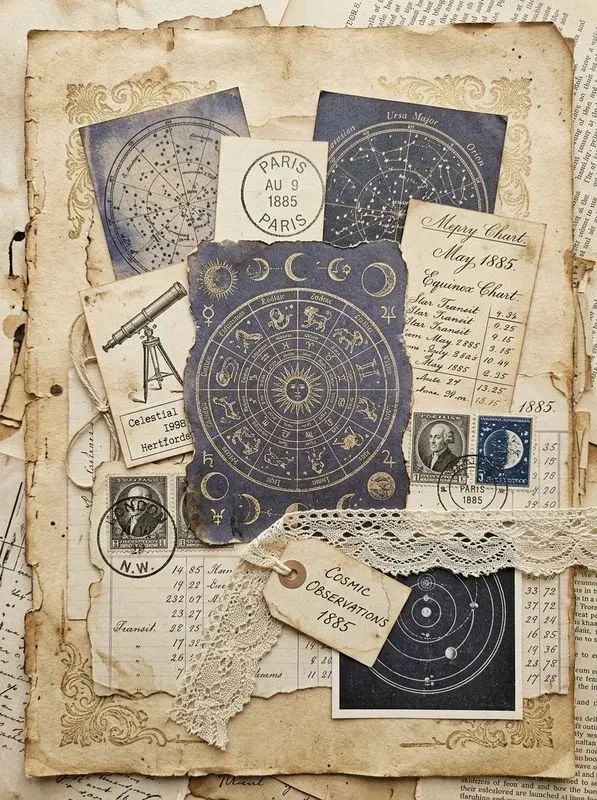 Vintage Junk Journal Ephemera Sheets