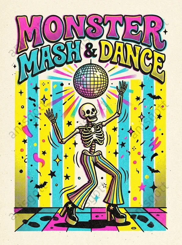 Spooky Retro Halloween Poster Prints