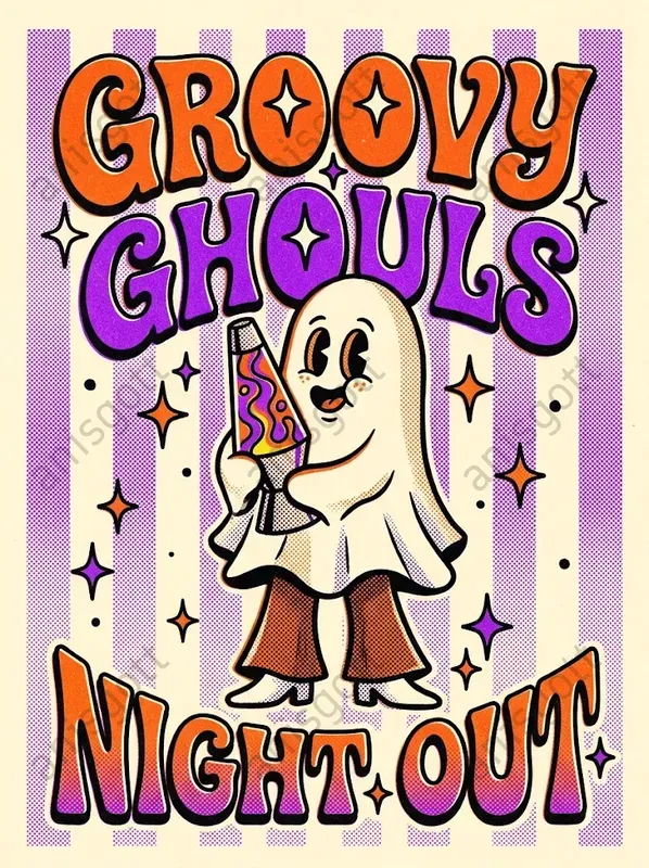 Spooky Retro Halloween Poster Prints