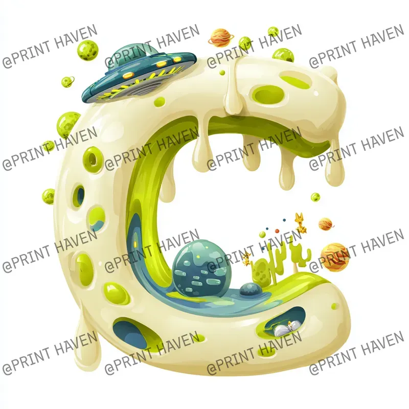 Melting Alien Letters