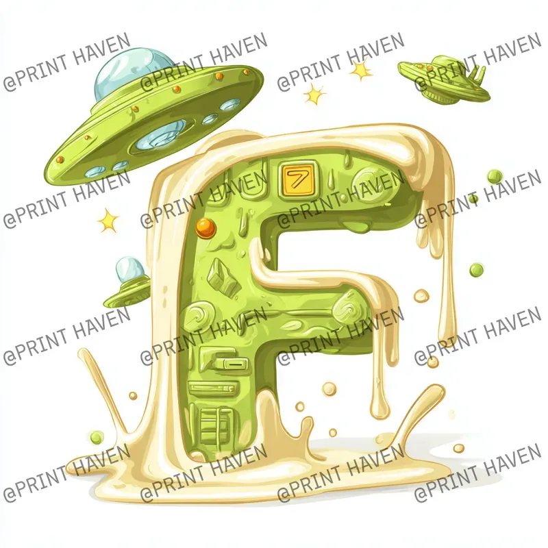 Melting Alien Letters