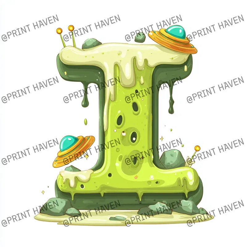 Melting Alien Letters