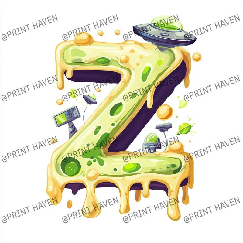 Melting Alien Letters