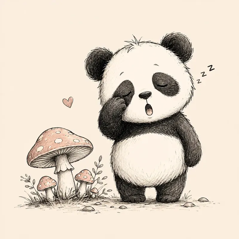 Cute Minimal Animal Sketch Characters