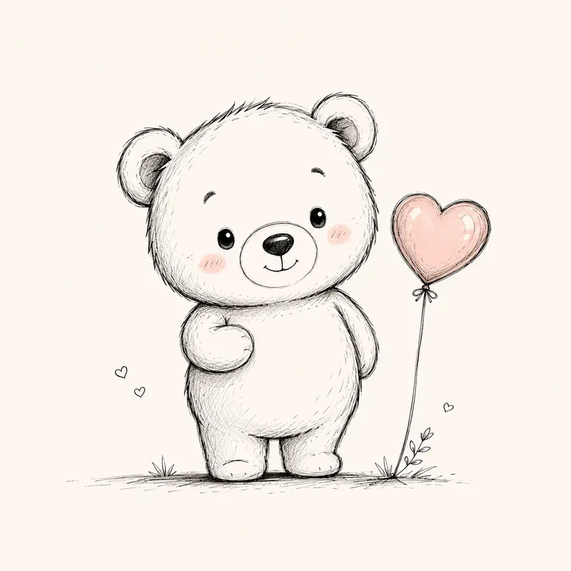 Cute Minimal Animal Sketch Characters