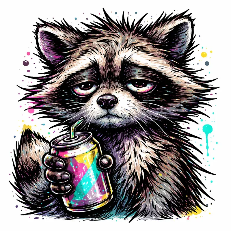 Sleepy Pop Art Animal Illustrations