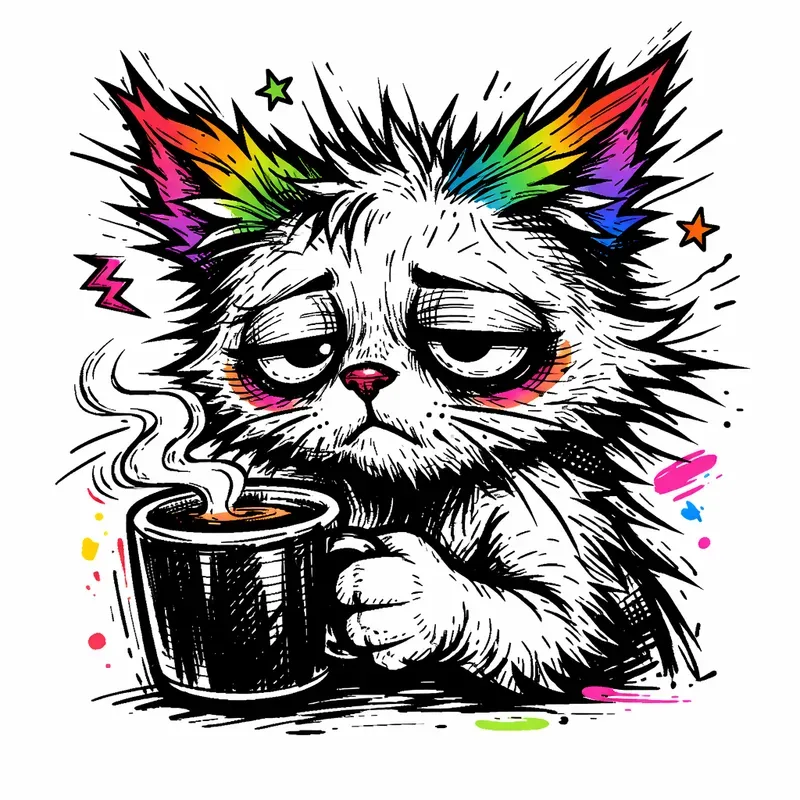 Sleepy Pop Art Animal Illustrations