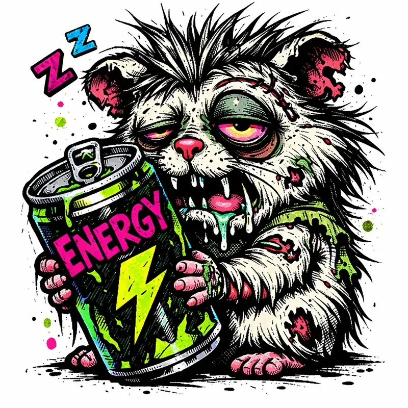 Sleepy Pop Art Animal Illustrations