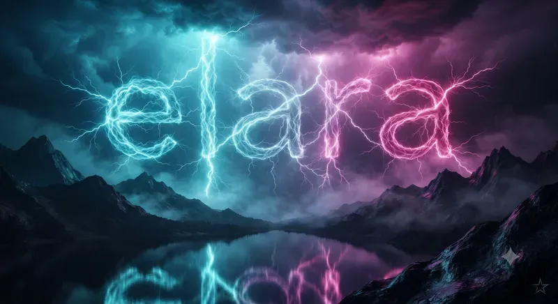 Electric Storm Name Typographies
