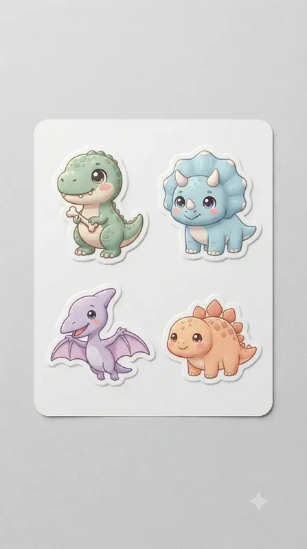 Kawaii Sticker Design Set Guides