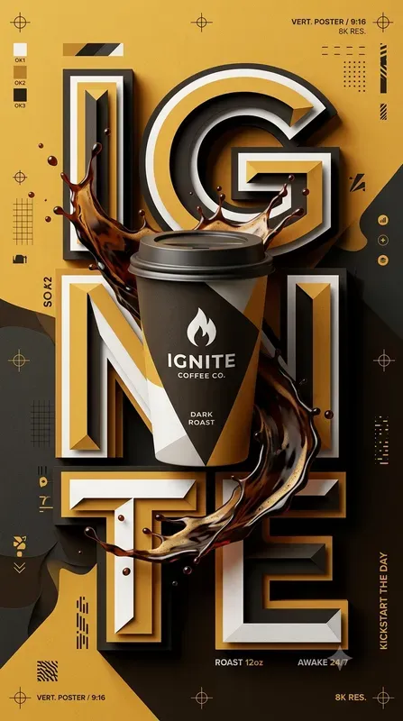 3D Papercut Typography Overlay Posters