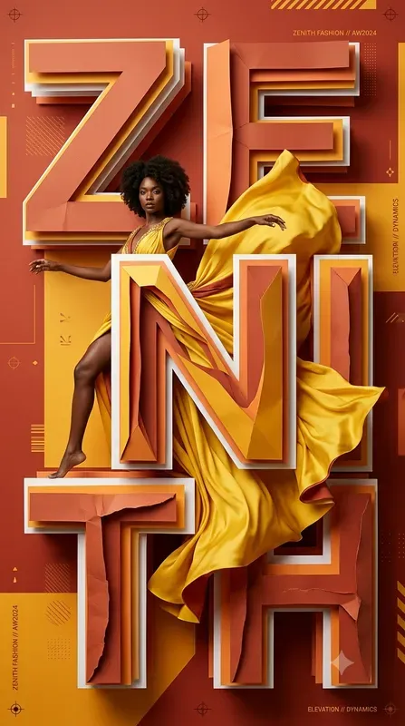 3D Papercut Typography Overlay Posters