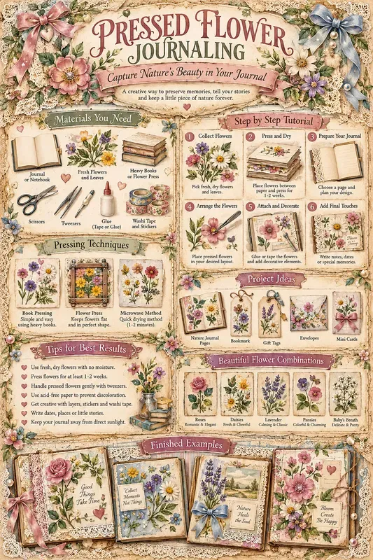 Vintage Junk Journal Craft Infographics