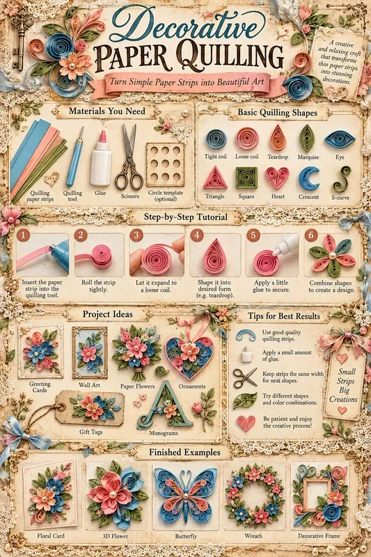 Vintage Junk Journal Craft Infographics
