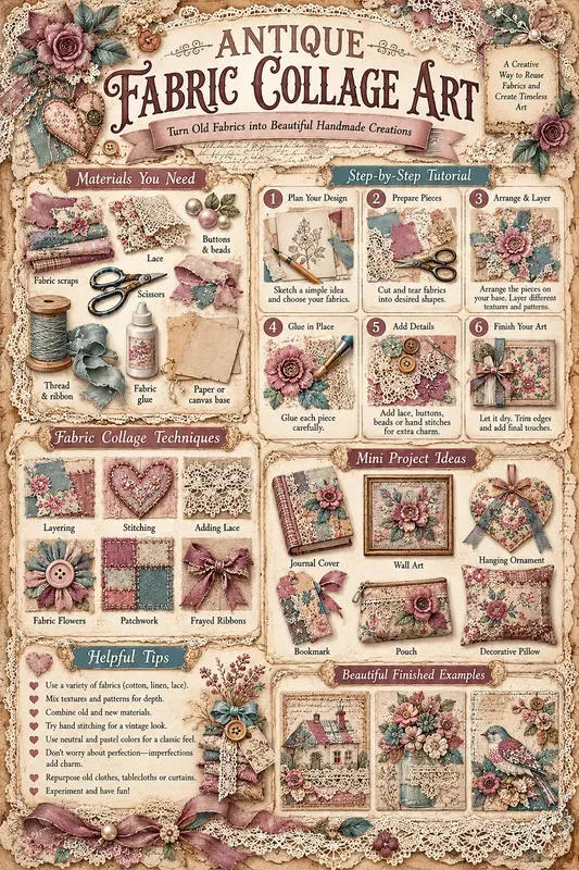 Vintage Junk Journal Craft Infographics