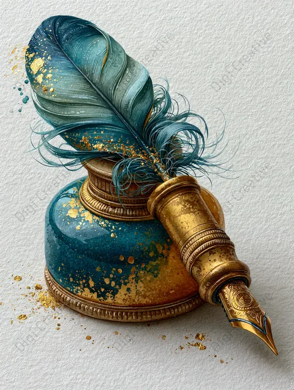 Vintage Watercolor Sticker Illustrations