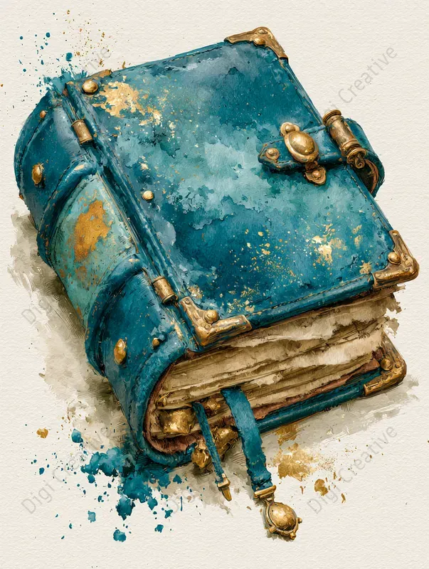 Vintage Watercolor Sticker Illustrations