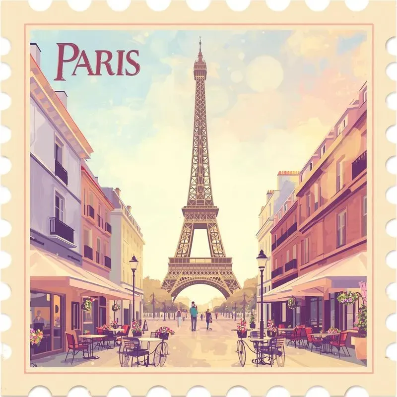 Dreamy Pastel Travel Stamp Collections