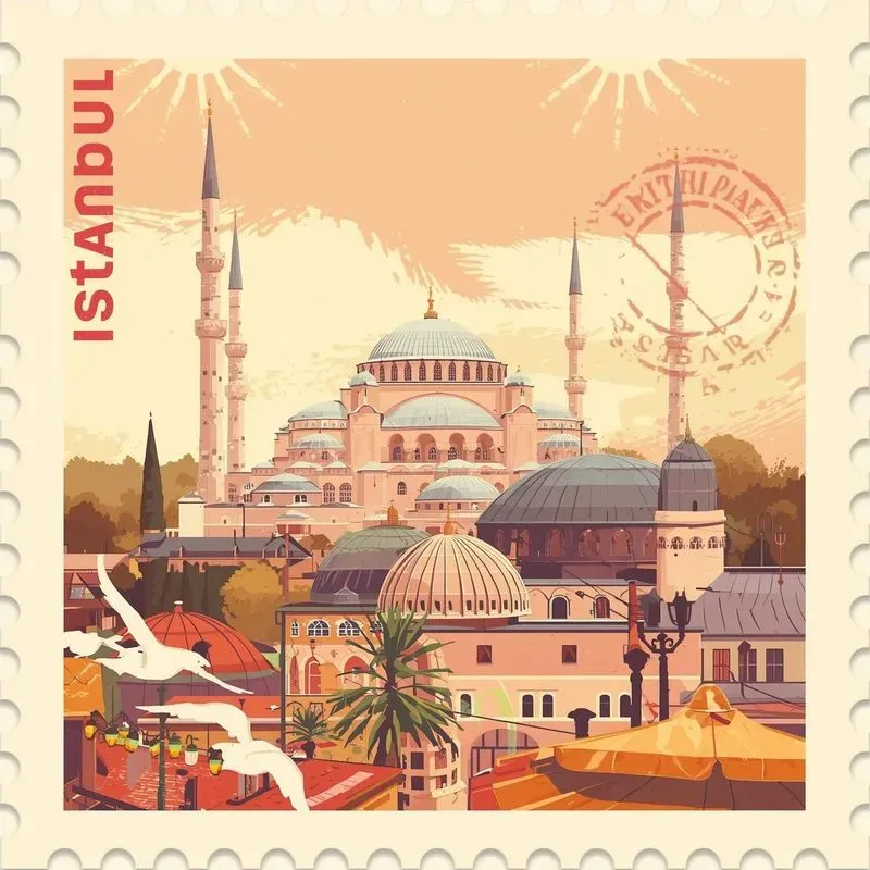 Dreamy Pastel Travel Stamp Collections