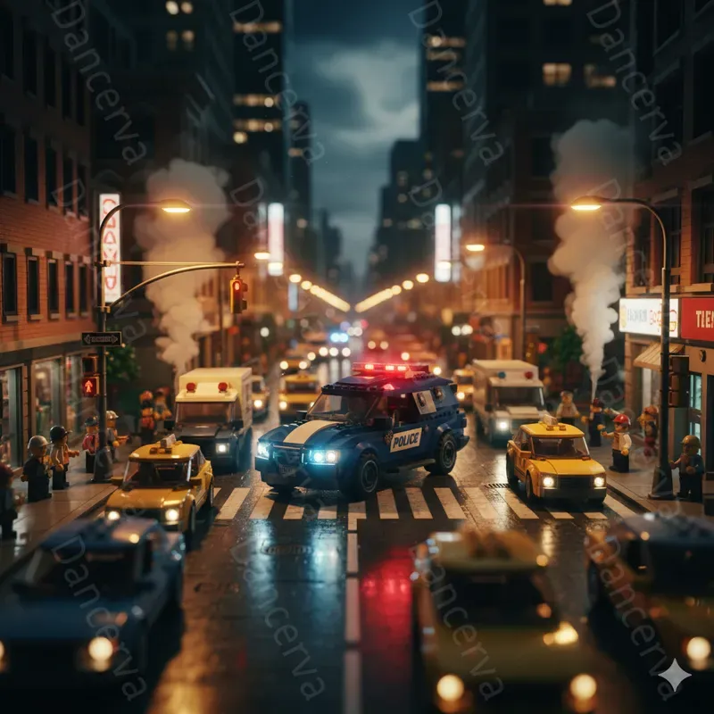 Bricked Noir Urban Dioramas