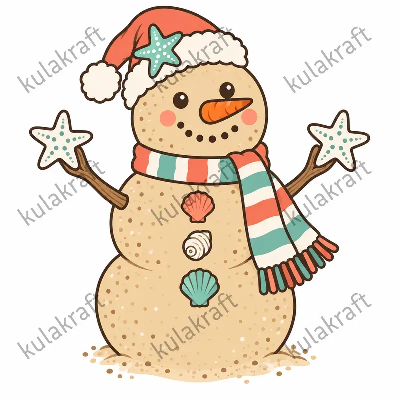 Coastal Christmas Clipart