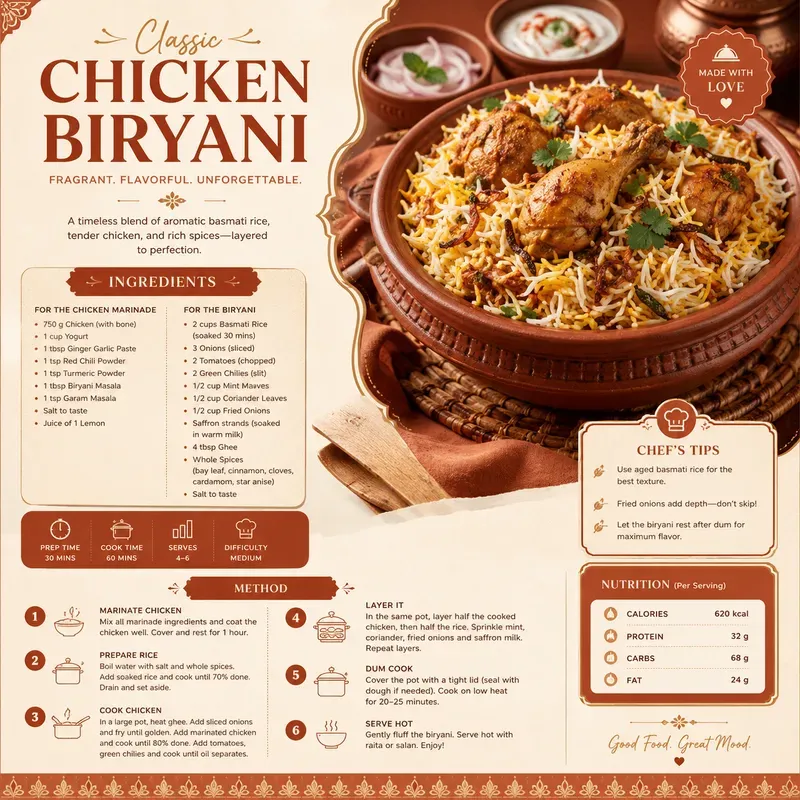 Modern Gourmet Recipe Infographics