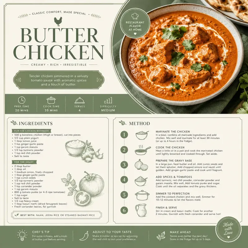 Modern Gourmet Recipe Infographics