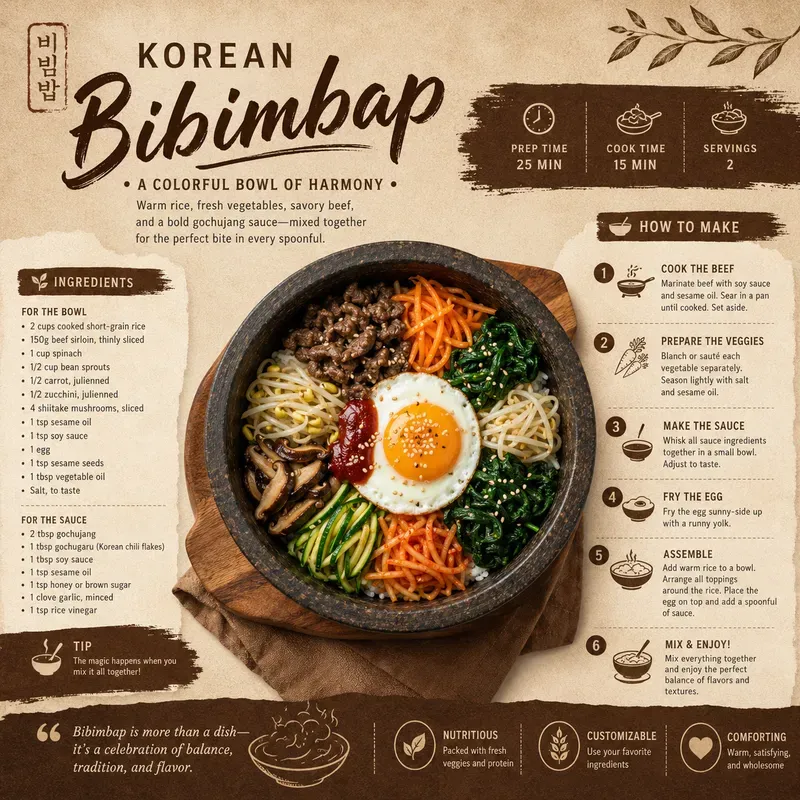 Modern Gourmet Recipe Infographics