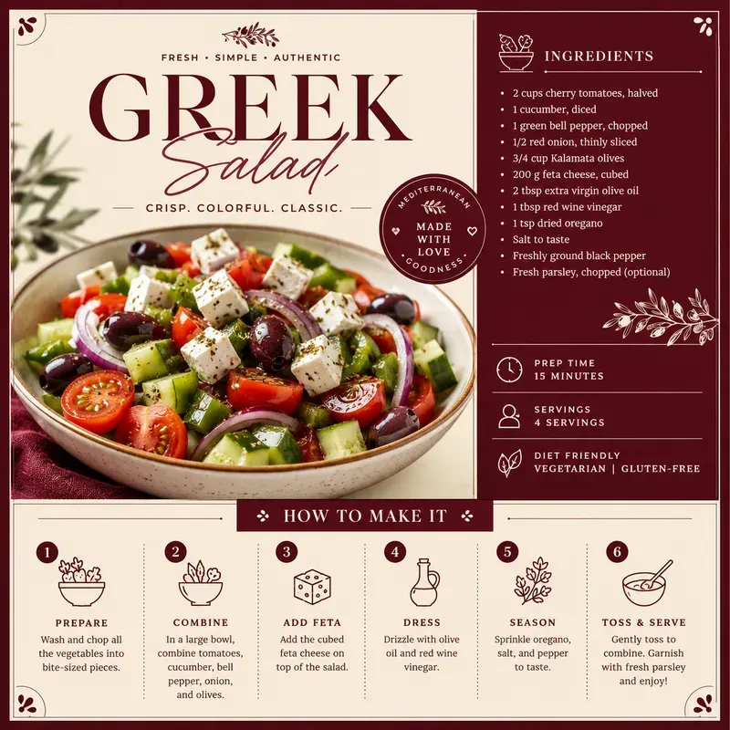 Modern Gourmet Recipe Infographics