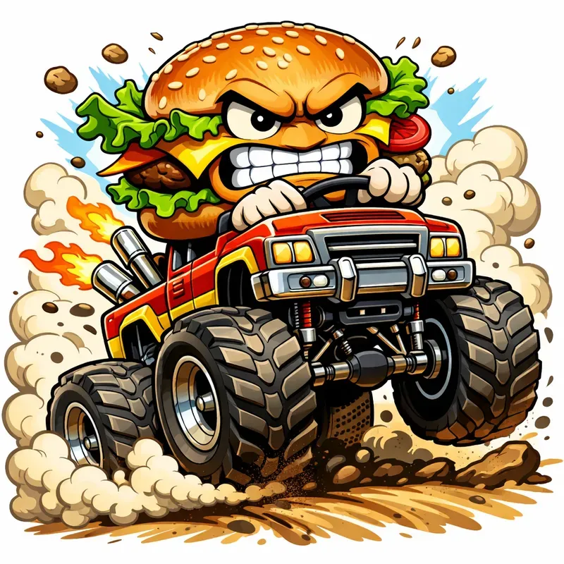 Funny Food Characters On Rides