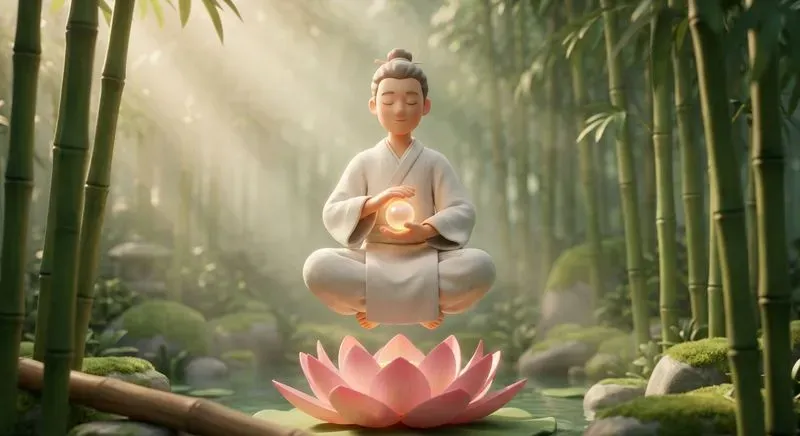 3D Inner Peace Buddhist Art