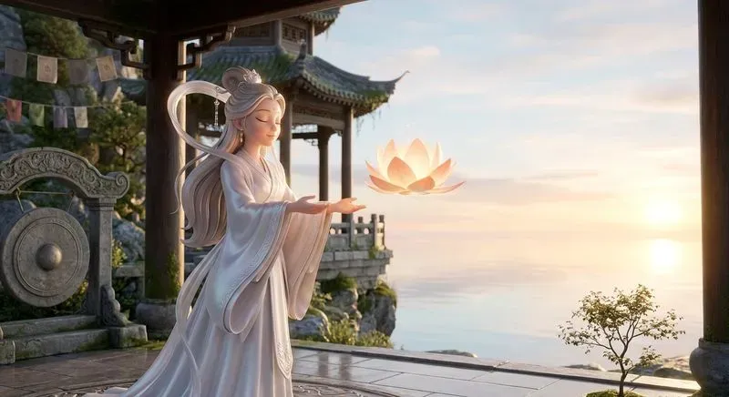 3D Inner Peace Buddhist Art