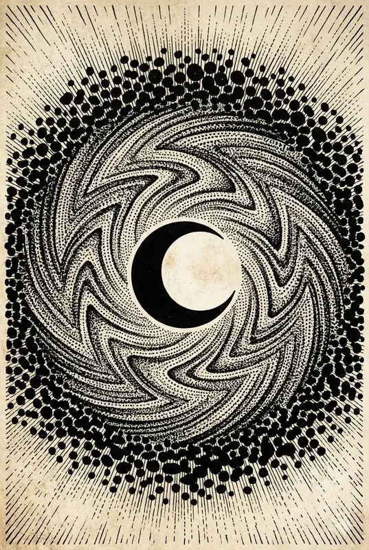 Tribal Ink Pointillism Texture Art