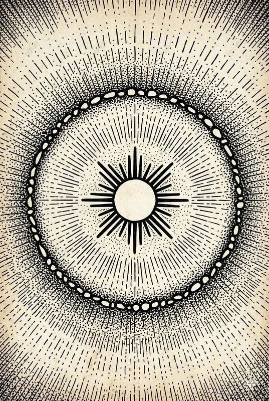 Tribal Ink Pointillism Texture Art