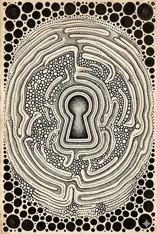 Tribal Ink Pointillism Texture Art