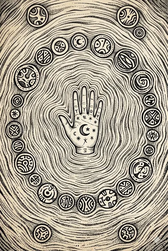 Tribal Ink Pointillism Texture Art