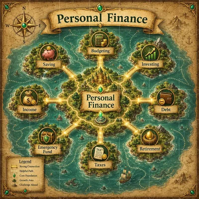 Fantasy Knowledge Map Infographics