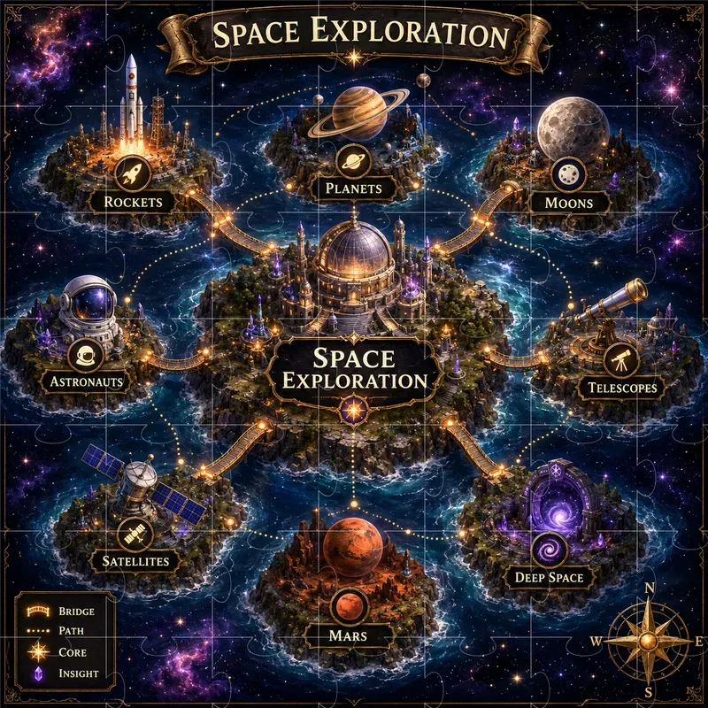 Fantasy Knowledge Map Infographics