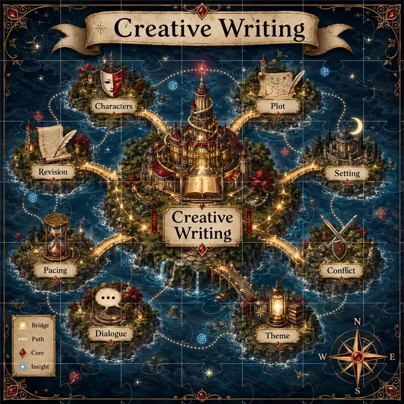 Fantasy Knowledge Map Infographics