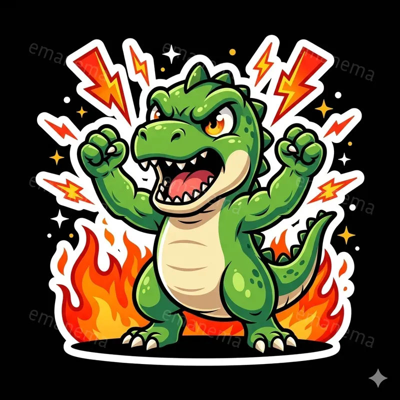 Fierce Cartoon Stickers
