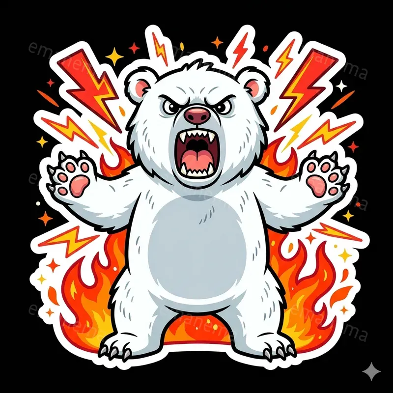 Fierce Cartoon Stickers