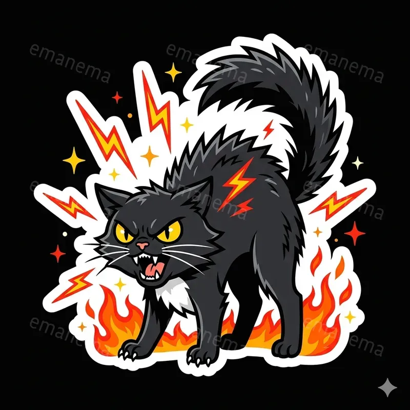 Fierce Cartoon Stickers
